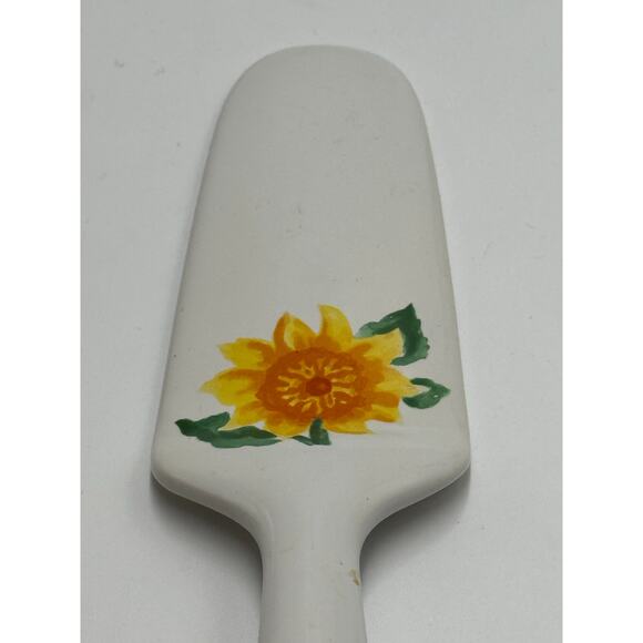 Ceramic Sunflower Cake Pie Server - Picture 2 of 5